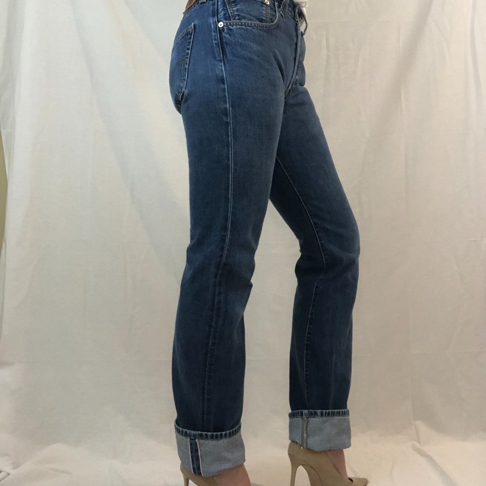 Vintage Levi's 501 Button Fly Unhemmed Original - Picture 7 of 8